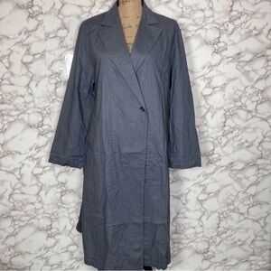 Uniqlo navy Linen-Cotton Blend Jacket